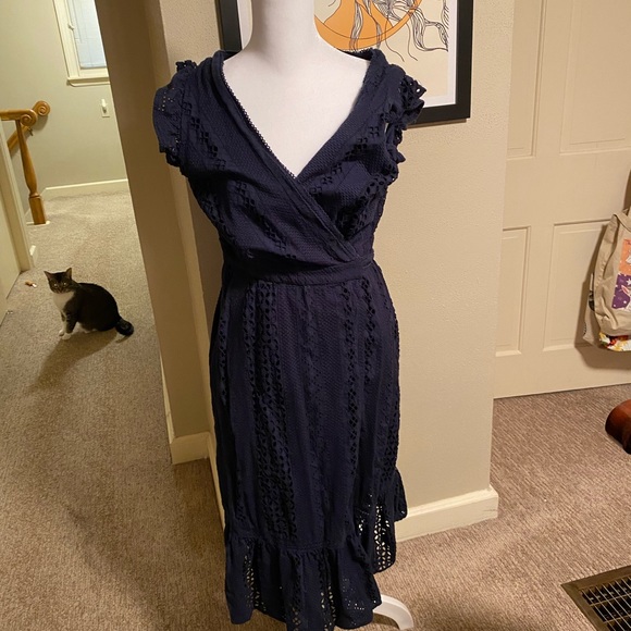 J. Crew eyelet wrap dress - Picture 2 of 4